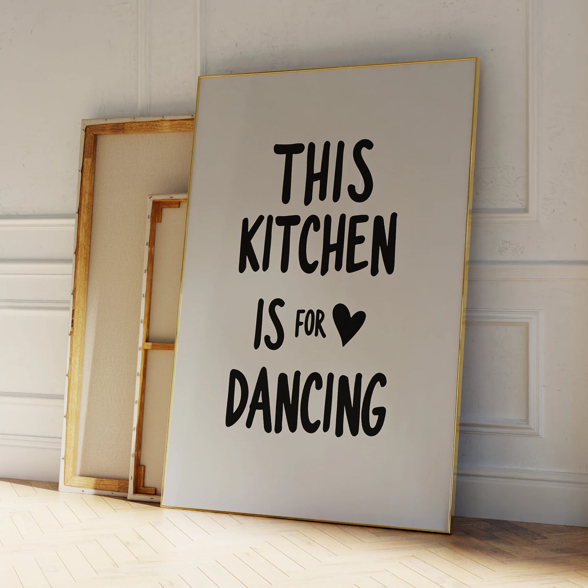 This Kitchen Is for Dancing Canvas Wall Art Poster – Funny Kitchen Print