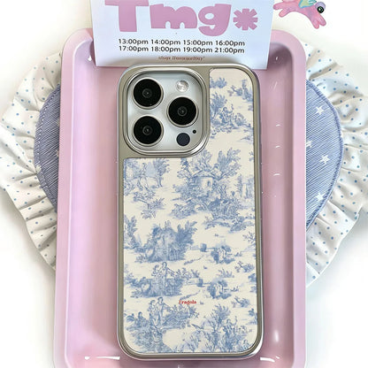 Toile de Jouy iPhone Case – Elegant Floral Print Cover