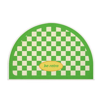Checkerboard Bathroom Mat – Absorbent Anti-Slip Door Mat