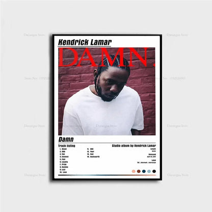 Kendrick Lamar Poster – Good Kid M.A.A.D City Album Wall Art