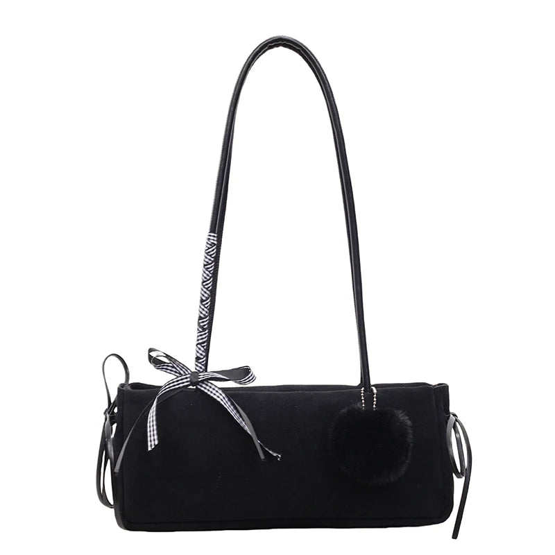PU Leather Tote Bag – Retro Underarm Shoulder Bag for Women