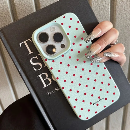 Polka Dot Lichee Pattern iPhone Case – iPhone 17 16 15 14 13 12 11 Pro Max XS XR X