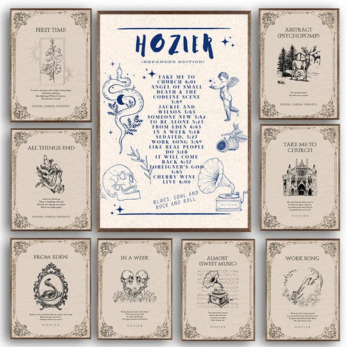 Hozier Work Song Lyrics Wall Art Poster – Retro Music Print