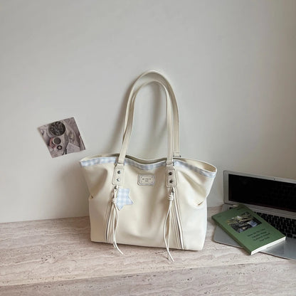 Large Canvas Tote Bag for Women – Korean Style Shoulder Bag