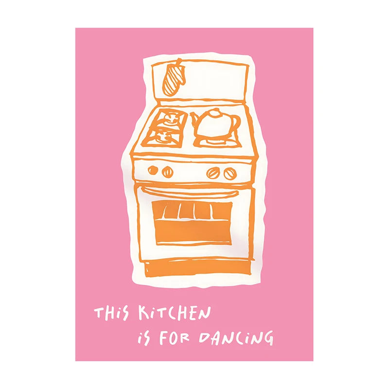 Minimalist Kitchen Wall Art Poster – Food Print for Home Decor