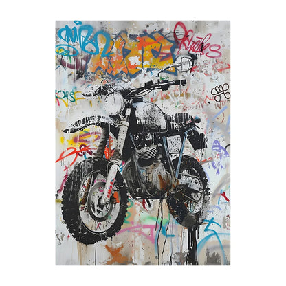 Graffiti Lion Art Poster – Colorful Abstract Canvas Wall Print