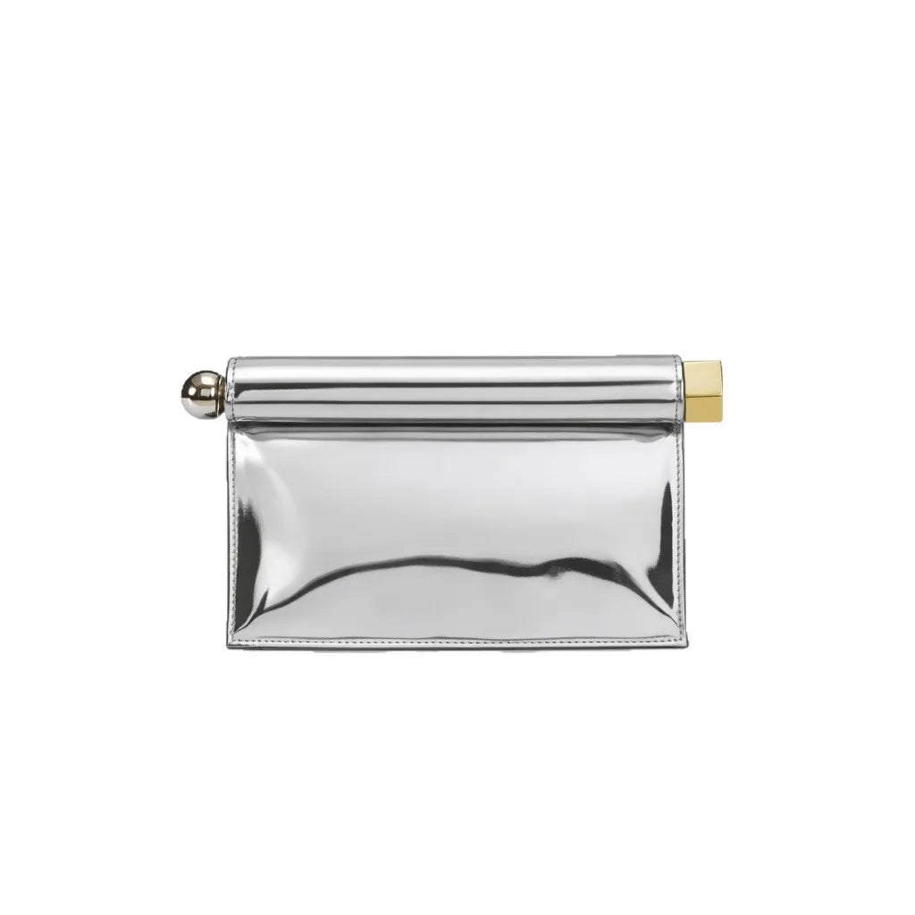 Metallic Clutch Bag for Women – Mini Chain Crossbody Evening Purse