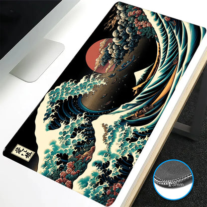 Large Mouse Pad Abstract Marble Fluid Art Design – Non-Slip Gaming Desk Mat