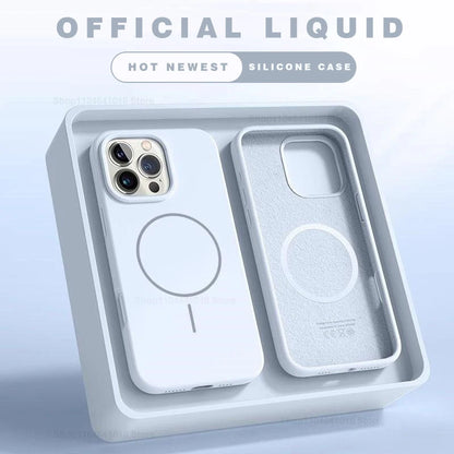 MagSafe Silicone iPhone Case – Shockproof Cover for iPhone 11–17