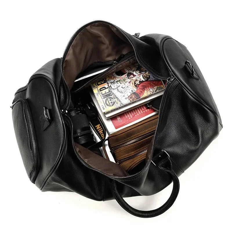 Genuine Leather Duffle Bag for Men – Travel & Weekender