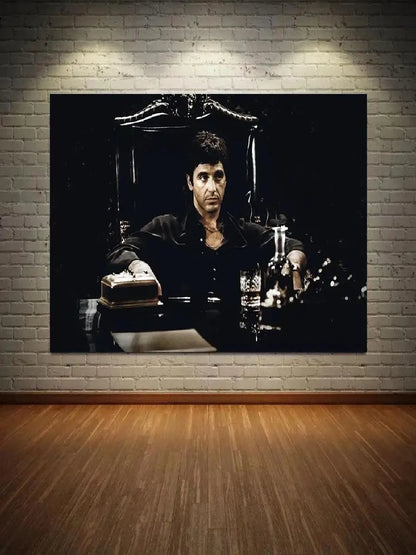 Scarface Canvas Wall Art – Tony Montana Desk Scene