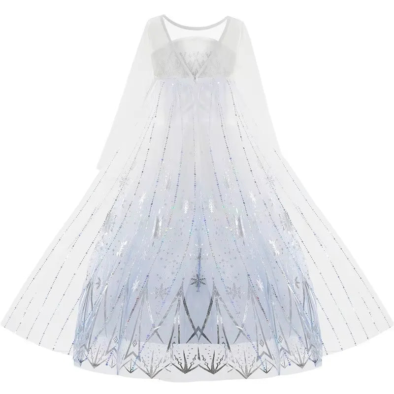 Elsa Princess Long Sleeve Frozen Dress