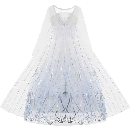 Elsa Princess Long Sleeve Frozen Dress