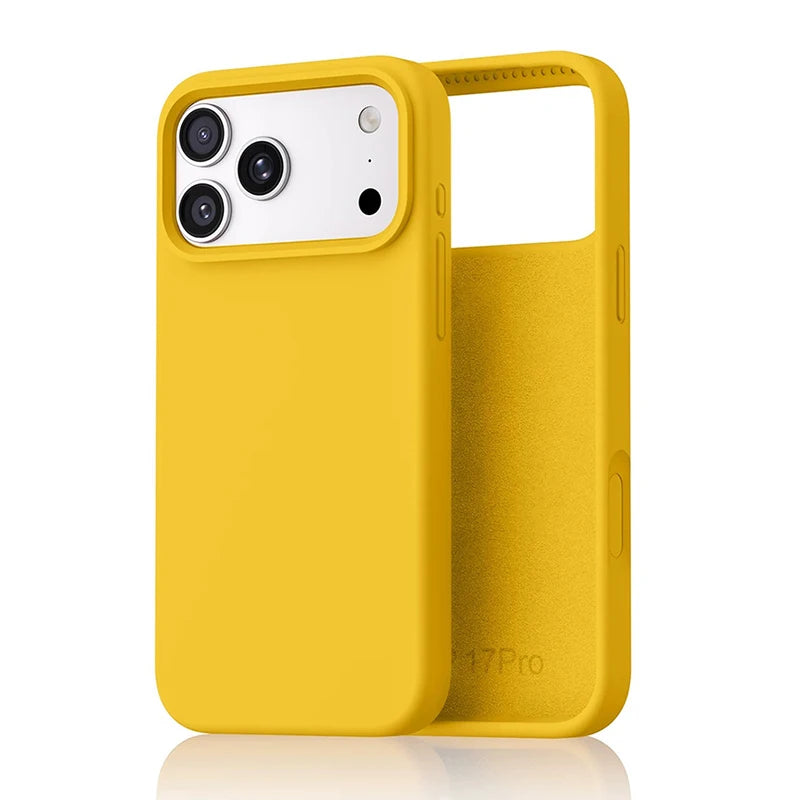 Liquid Silicone iPhone Case – Slim Shockproof Cover for iPhone 13–17 Series