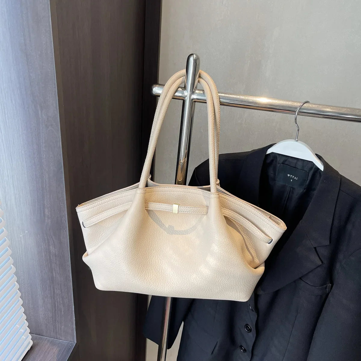 PU Leather Tote Bag for Women – Large Shoulder Handbag