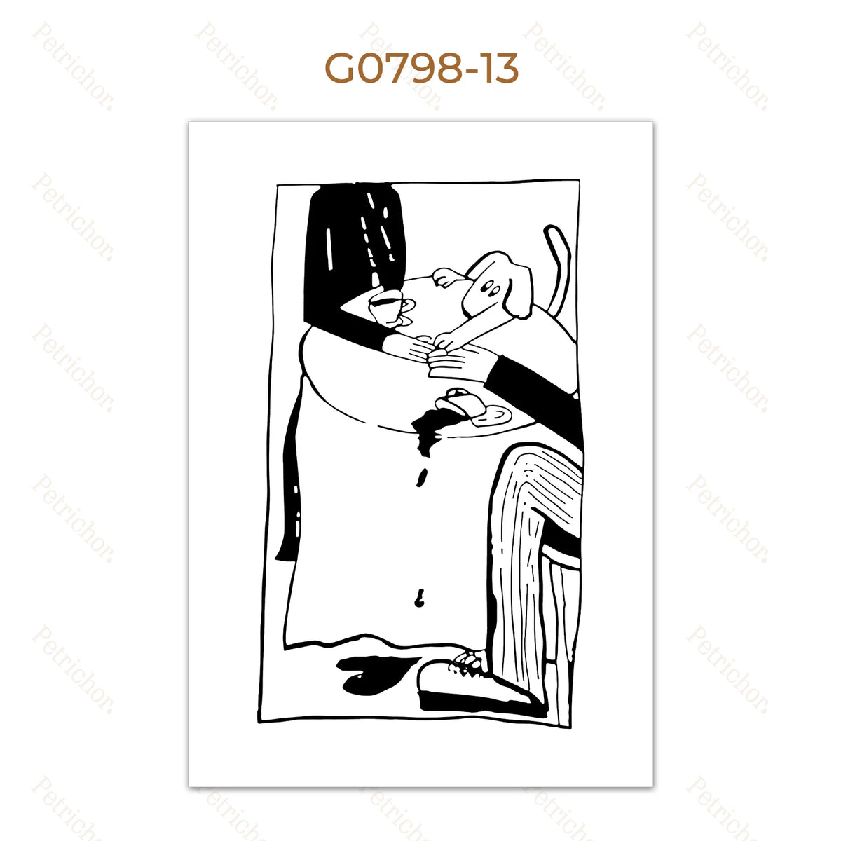 Minimalist Black and White Line Art Canvas Wall Art Print