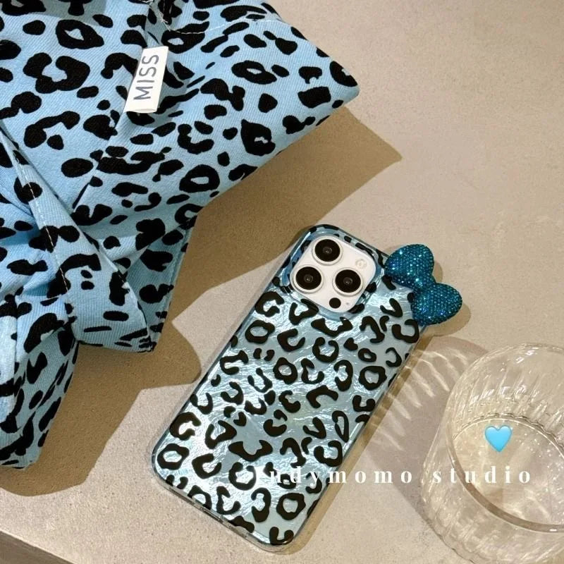 Leopard Print Bow Phone Case for Samsung Galaxy A Series