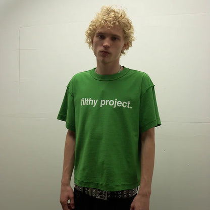 Men's Oversized Y2K Letter Print Cotton T-Shirt