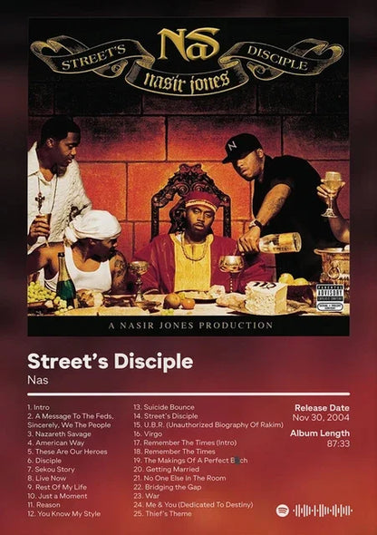 Nas Stillmatic Album Cover Poster – Hip Hop Wall Art Print
