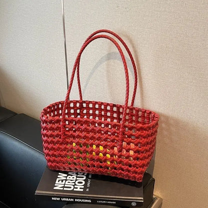 Vegetable Basket Women Straw Bags