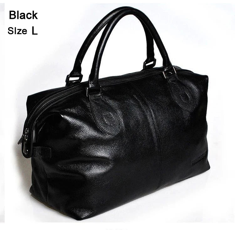 Genuine Leather Duffle Bag – Men's & Women's Travel Bag