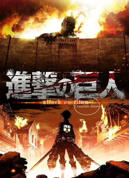 Attack Titan Canvas Poster – Attack on Titan Anime Wall Art