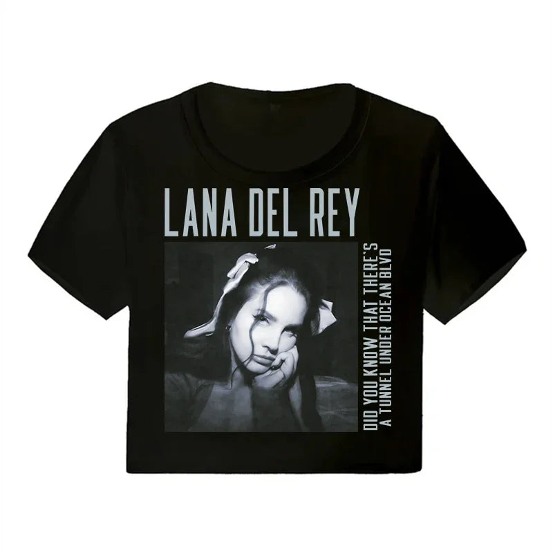 Lana Del Rey Ultraviolence Graphic Crop Top – Women's Vintage Short Sleeve Tee