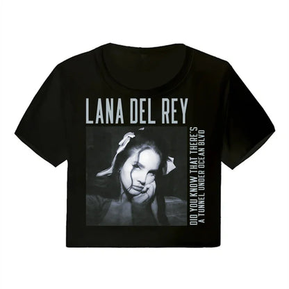 Lana Del Rey Ultraviolence Graphic Crop Top – Women's Vintage Short Sleeve Tee