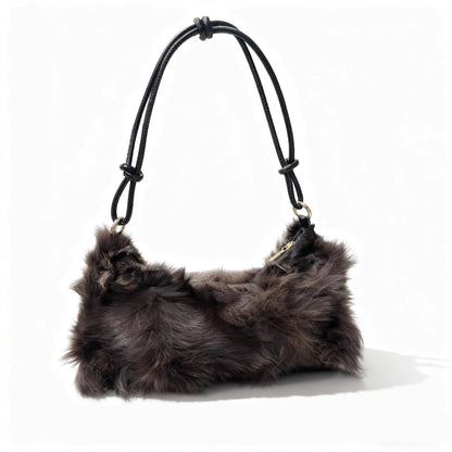Fluffy Fur Shoulder Bag for Women – Luxury Handbag & Purse