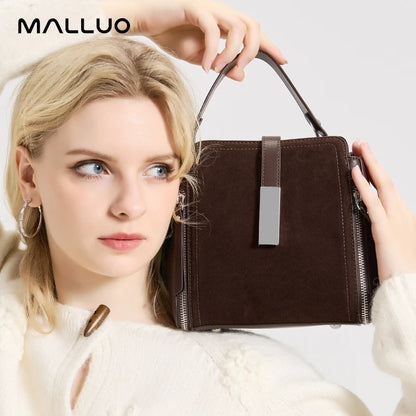 Suede Leather Shoulder Bag for Women