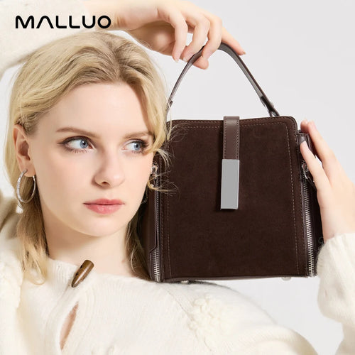 Suede Leather Shoulder Bag for Women