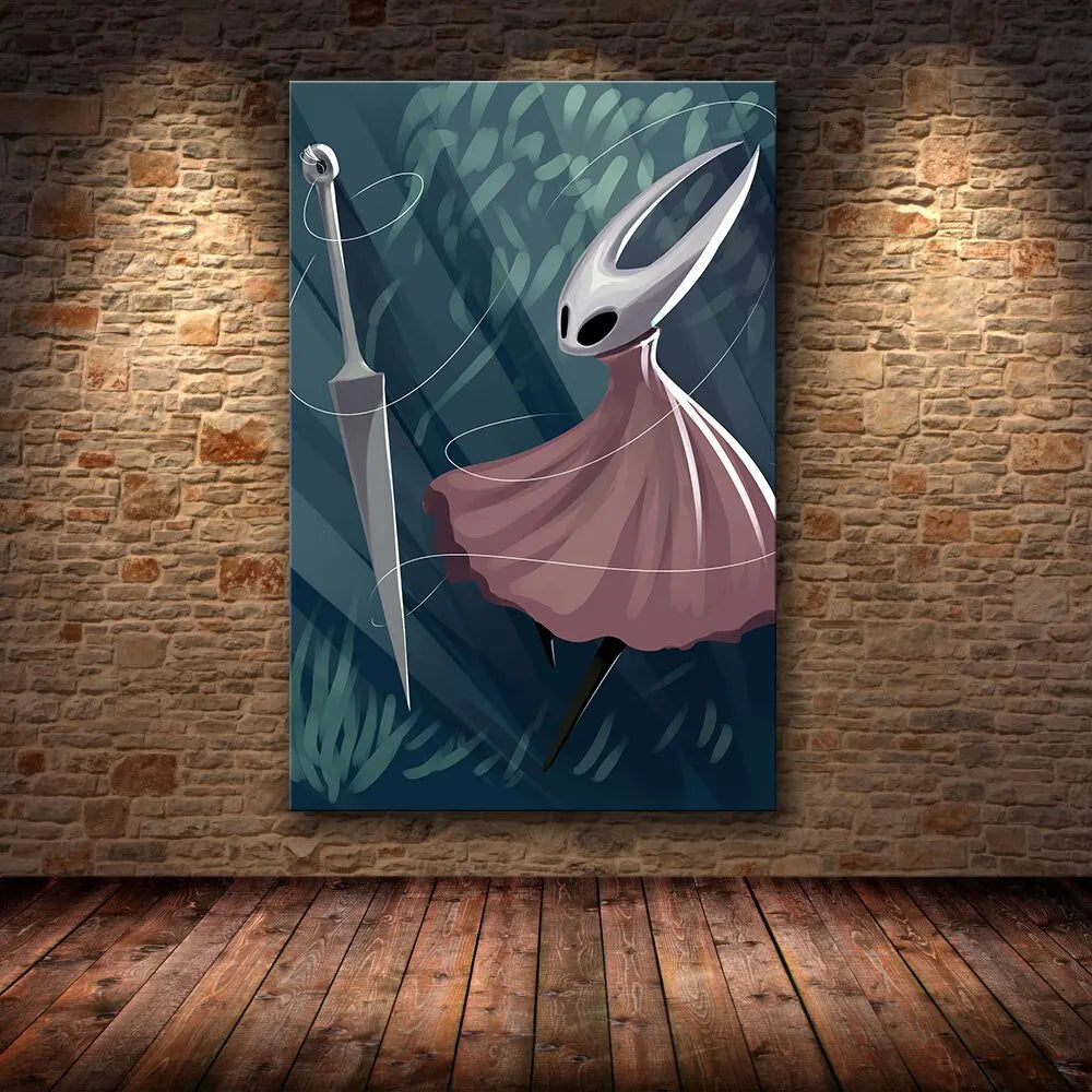 Hollow Knight Hornet Canvas Poster – Video Game Wall Art Print