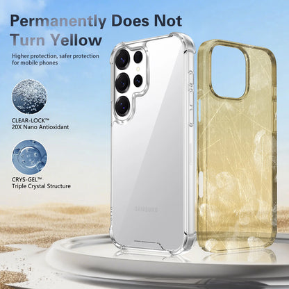 Transparente Anti-Yellowing Phone Cases Samsung S25 Ultta S24 S23 Plus S22 S21 S20 Fe A15 A16 A06