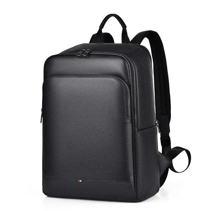 Genuine Leather Men's Backpack – 15.6 Inch Laptop Bag