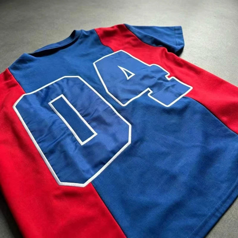 Retro Color Block Polo T-Shirt – Men's Street Style