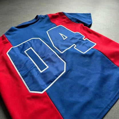 Retro Color Block Polo T-Shirt – Men's Street Style