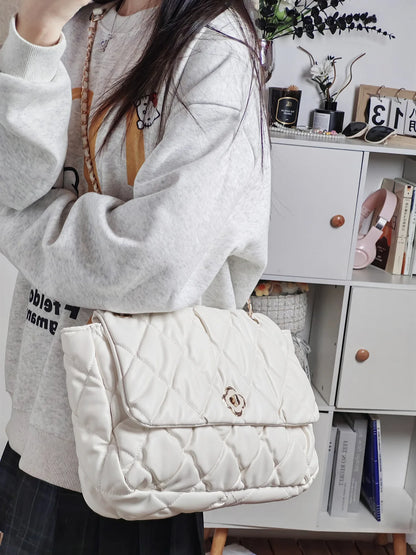 Sweet Cute Pink Women High Street Leather Y2k Underarm Bag