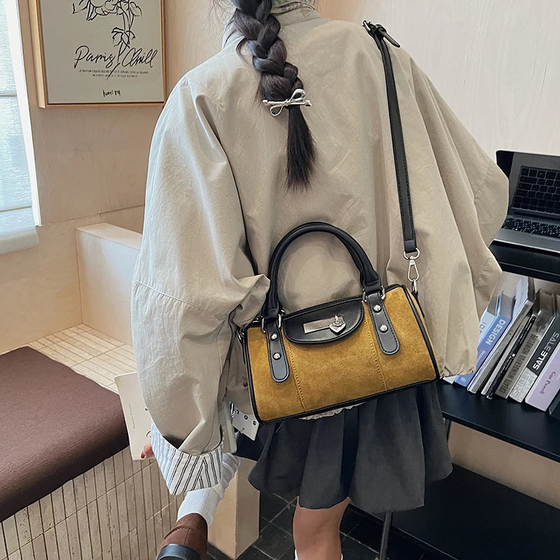 Vintage Small Faux Suede Shoulder Bags