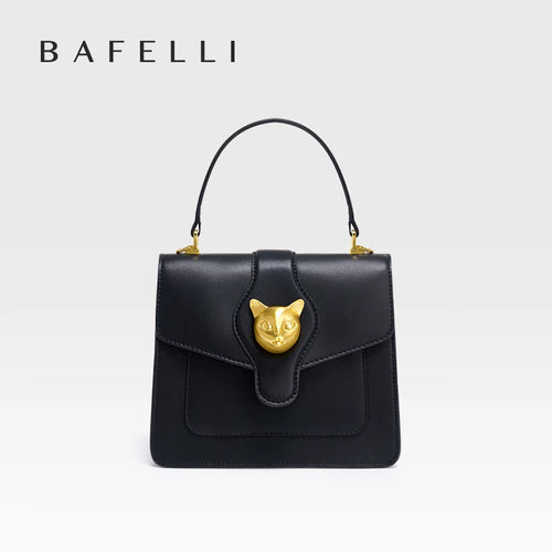 Cat Clasp Leather Crossbody Handbag for Women – Luxury