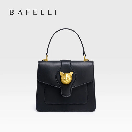 Cat Clasp Leather Crossbody Handbag for Women – Luxury