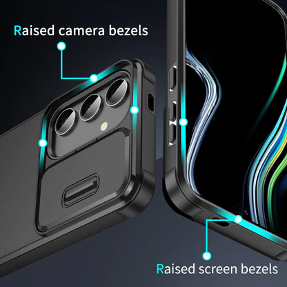 Shockproof Armor Samsung Galaxy Case with Slide Camera Cover
