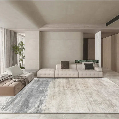 Modern Grey Area Rug – Soft Textured Carpet for Living Room & Bedroom