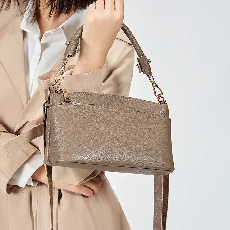 Women Cowhide Genuine Leather Shoulder Bag
