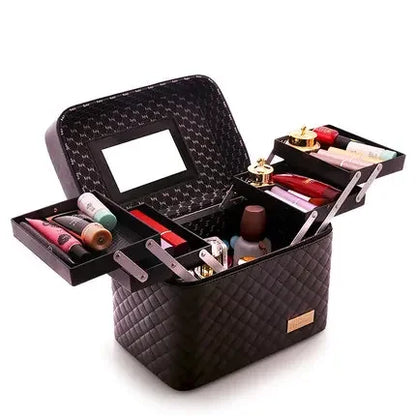 Large Capacity Makeup Organizer Case – Professional Cosmetic Bag