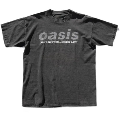 Summer Oasis Band Men Women Harbor Style Cotton Oversize Street Casual Loose Short Sleeve T-Shirt