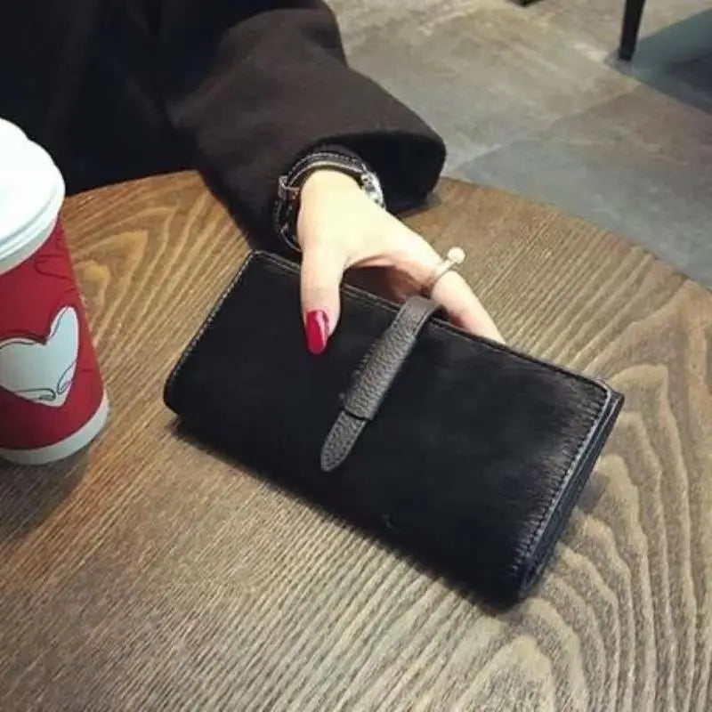 Leopard Print Genuine Leather Long Wallet for Women