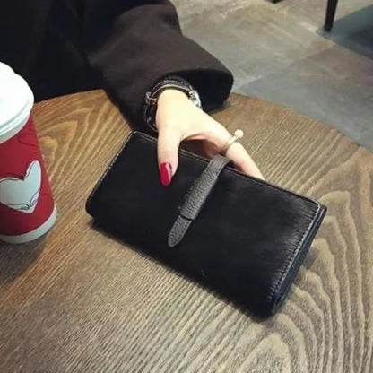 Leopard Print Genuine Leather Long Wallet for Women