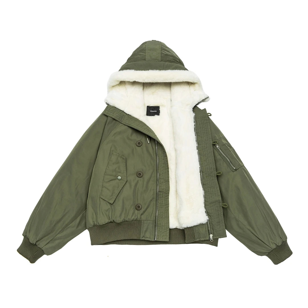 Hooded Parka Jacket – Fleece-Lined Heavyweight Streetwear Coat for Men & Women