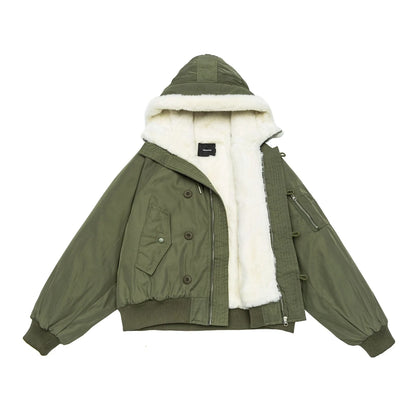 Hooded Parka Jacket – Fleece-Lined Heavyweight Streetwear Coat for Men & Women