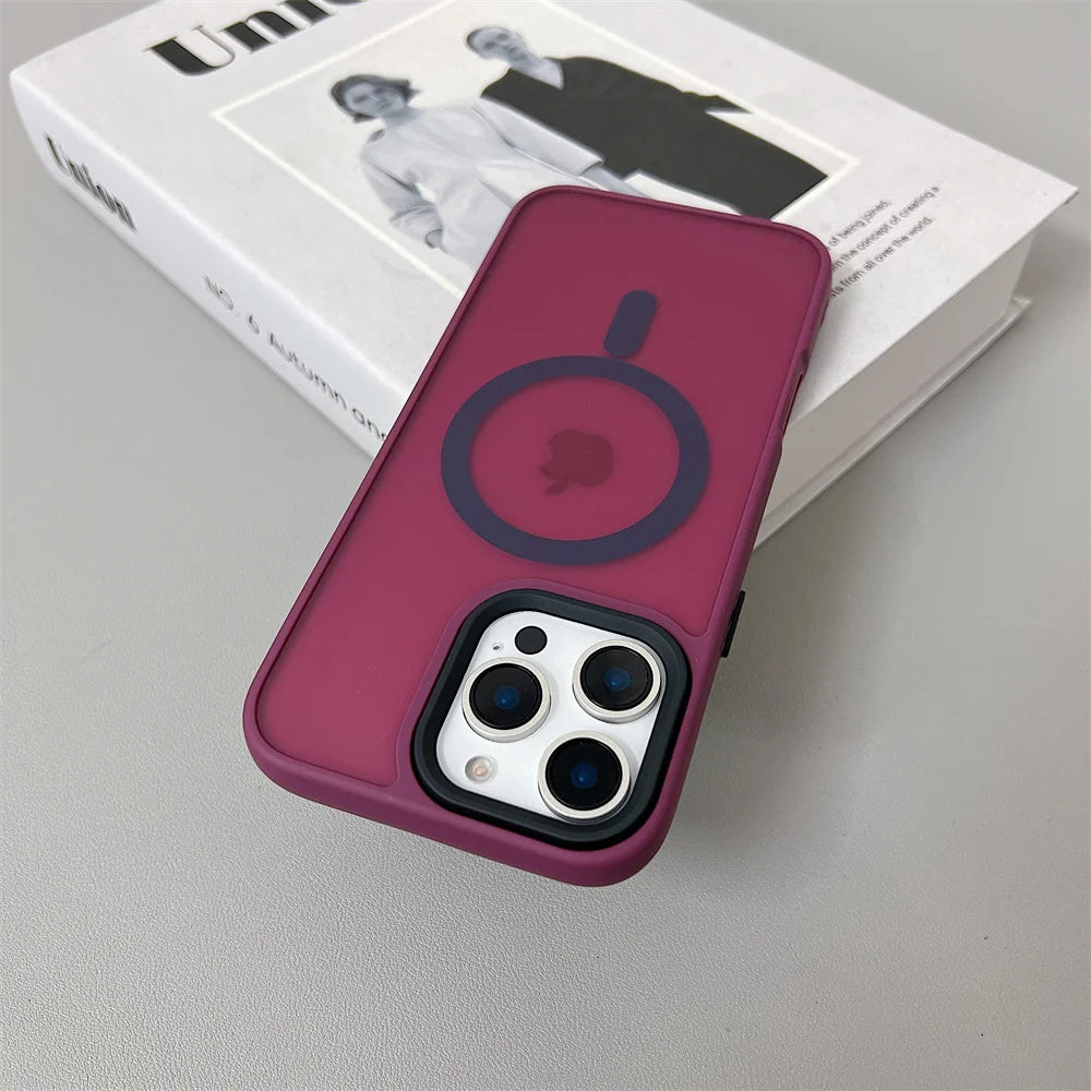 MagSafe iPhone Case – Magnetic Wireless Charging Shockproof Matte Cover